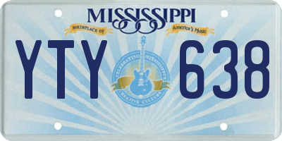 MS license plate YTY638
