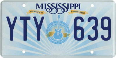 MS license plate YTY639