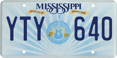 MS license plate YTY640
