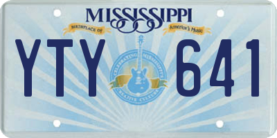 MS license plate YTY641