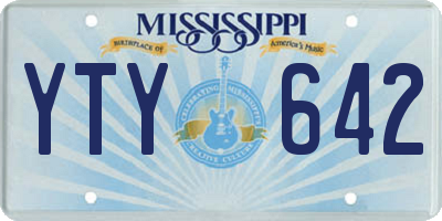 MS license plate YTY642