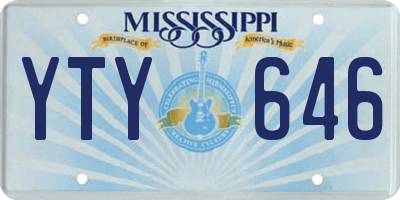 MS license plate YTY646