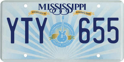 MS license plate YTY655