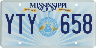 MS license plate YTY658