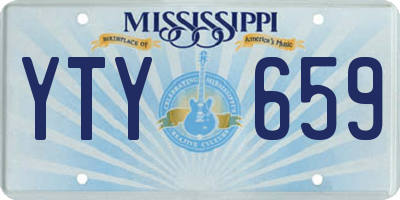 MS license plate YTY659