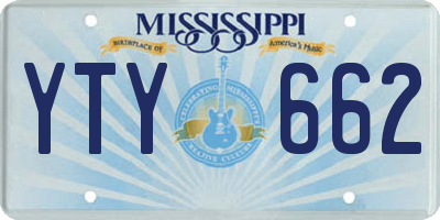 MS license plate YTY662
