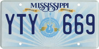 MS license plate YTY669