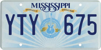 MS license plate YTY675