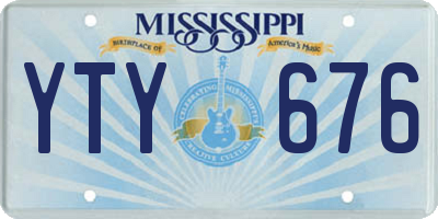 MS license plate YTY676