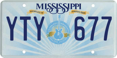 MS license plate YTY677