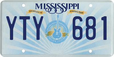 MS license plate YTY681