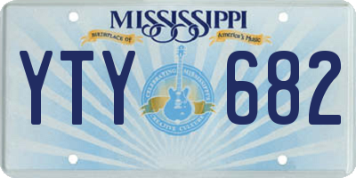 MS license plate YTY682