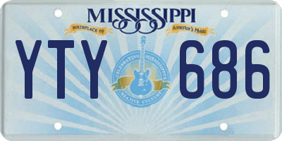 MS license plate YTY686