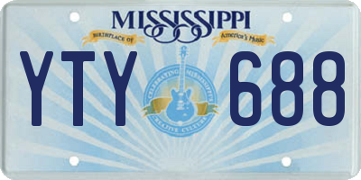 MS license plate YTY688