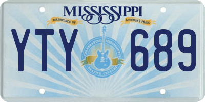 MS license plate YTY689