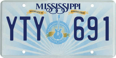 MS license plate YTY691