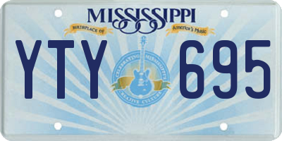 MS license plate YTY695
