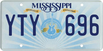 MS license plate YTY696