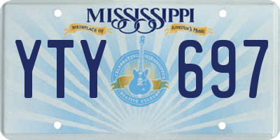 MS license plate YTY697