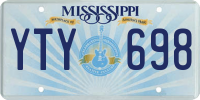 MS license plate YTY698