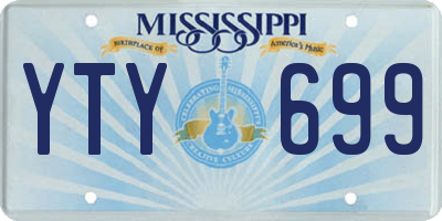 MS license plate YTY699