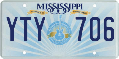 MS license plate YTY706