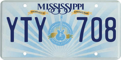 MS license plate YTY708