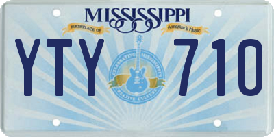 MS license plate YTY710