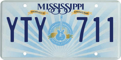 MS license plate YTY711
