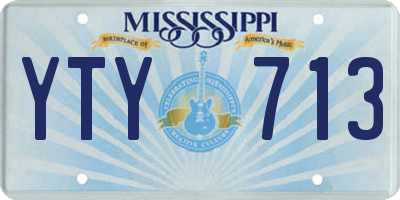 MS license plate YTY713