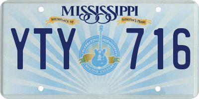 MS license plate YTY716