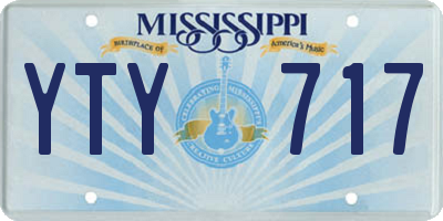 MS license plate YTY717