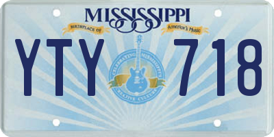 MS license plate YTY718