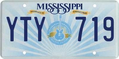 MS license plate YTY719