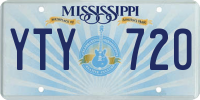 MS license plate YTY720