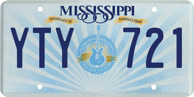 MS license plate YTY721