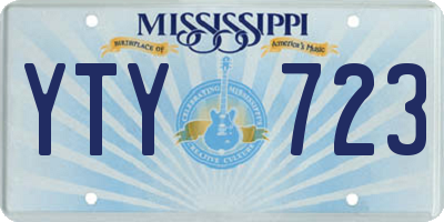 MS license plate YTY723