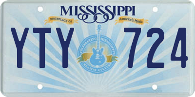 MS license plate YTY724