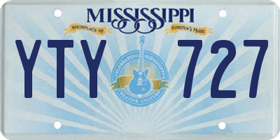 MS license plate YTY727