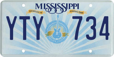 MS license plate YTY734