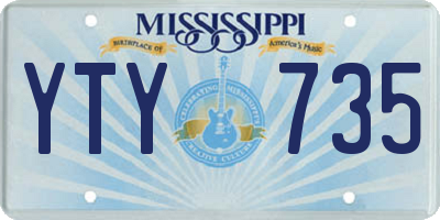 MS license plate YTY735