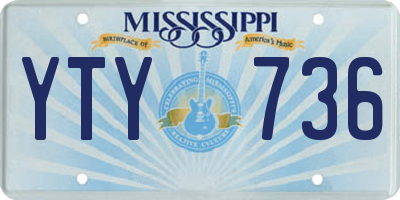 MS license plate YTY736