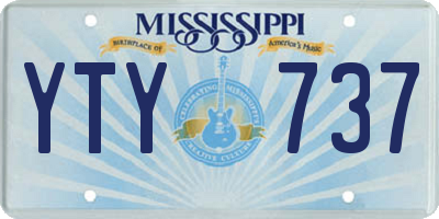 MS license plate YTY737