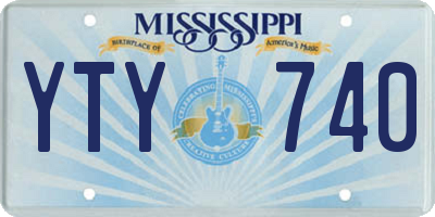 MS license plate YTY740