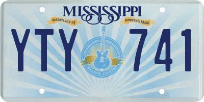MS license plate YTY741