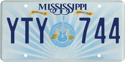 MS license plate YTY744