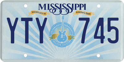 MS license plate YTY745