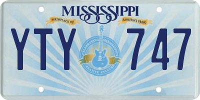 MS license plate YTY747