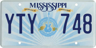 MS license plate YTY748