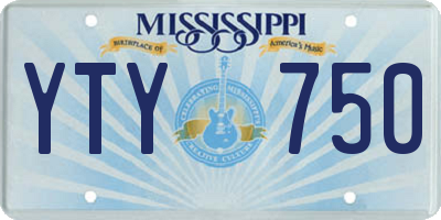 MS license plate YTY750